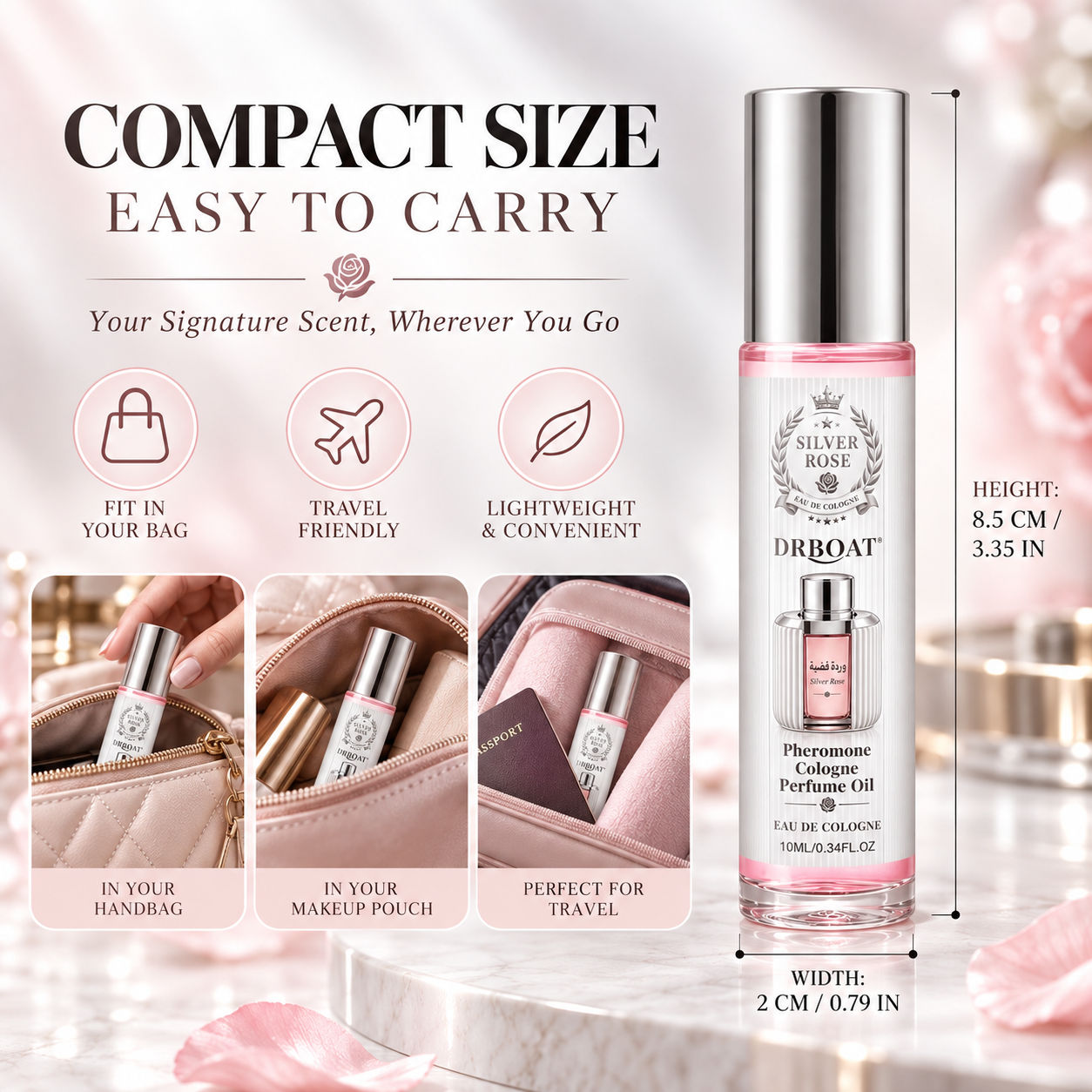 シルバーローズ ロールオン パフュームオイル、10ml、フロ - Perfume Fragrance Concentration のレビューと価格