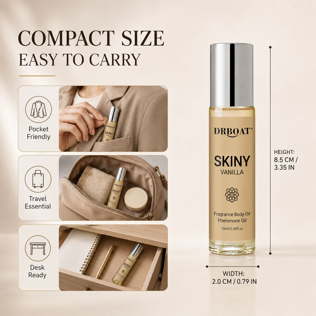 メンズ用ロールオンフレグランスオイル。肌に優しく、バニラとホ - Perfume Fragrance Oil のレビューと価格